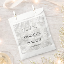 Verblichene graue Rose Personalisiert Hochzeit Dan Geschenktütchen