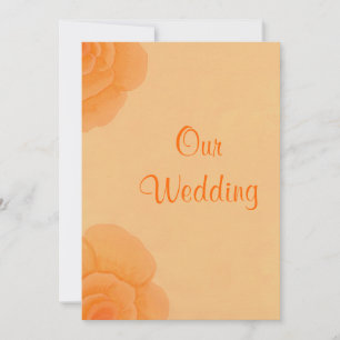 Verblichene Orangenrosen, Einladungen für Hochzeit