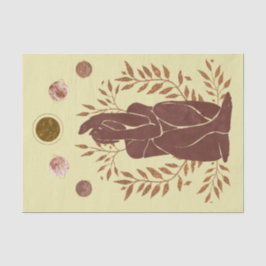 Verblichene Planeten Menschen Pflanze denken Blätt Seidenpapier