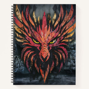 Verblichener Ruhm: Ein Grunge-Portrait über einen  Notizbuch