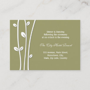 Verbliebene Empfang für Weißbranchen Begleitkarte