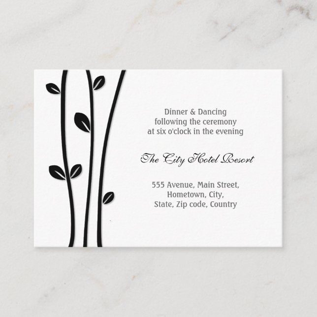 Verbliebene Empfang-Umschließung für schwarze Bran Begleitkarte (Vorderseite)