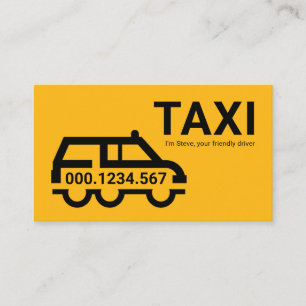 Verblüffender Gelber Taxi-Station-Wagen Visitenkarte
