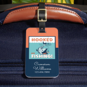 Verblüfft vom Fischfang Gepäckanhänger