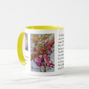 Verblühende Zinnia 001 / Künstler Larry Lerew Tasse