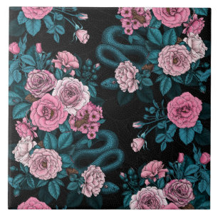 Verborgen in den Rose 2 Fliese