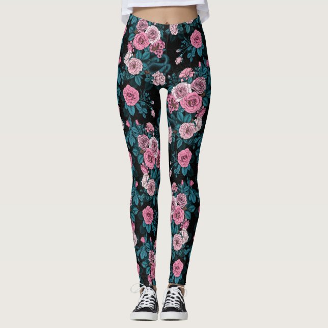 Verborgen in den Rose 2 Leggings (Vorderseite)