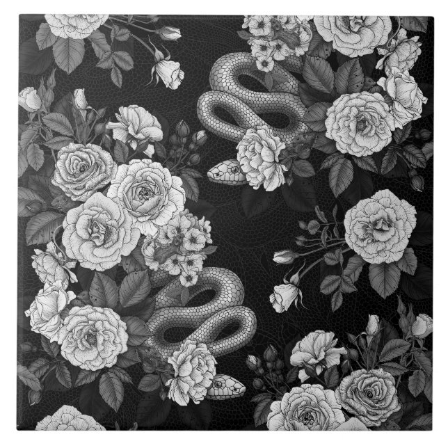 Verborgen in den Rose 3 Fliese (Vorderseite)