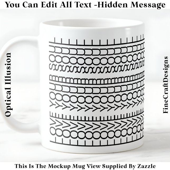 Verborgene Botschaft Liebe Deine Seele, Benutzerde Kaffeetasse (Von Creator hochgeladen)