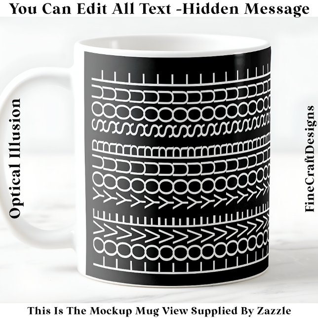 Verborgenes Botschaft Liebe Deine Seele, Benutzerd Kaffeetasse (Von Creator hochgeladen)