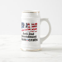 VERBOT Anti-2nd Änderungs-Demokrat-Bier Stein