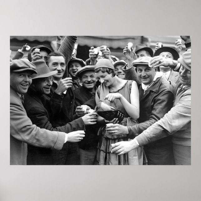 Verbot, Bier, Schwarz und Weiß, Vintag Poster (Vorne)