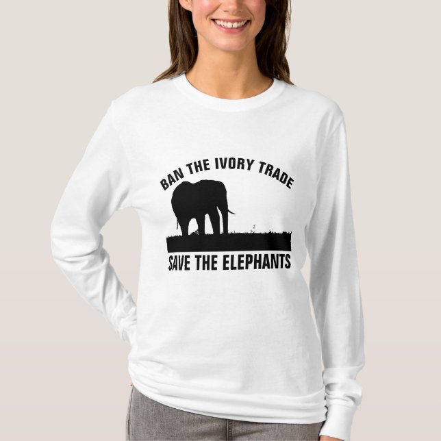 VERBOT DEN VORHANDEL, RETT DER ELEFANTS-T - Shirt (Vorderseite)