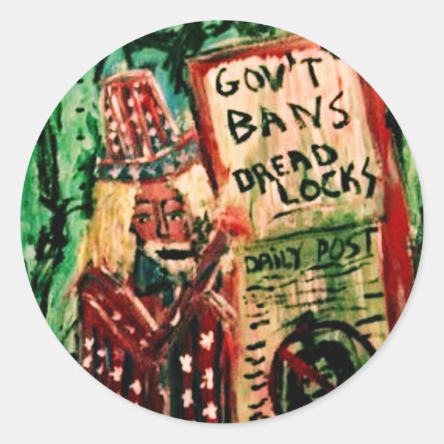 VERBOT DES DREAD RUNDER AUFKLEBER (Vorderseite)