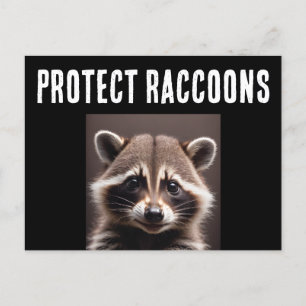 VERBOT DES FANGS UND SCHUTZES VON RAKCOONS-POSTCAR POSTKARTE