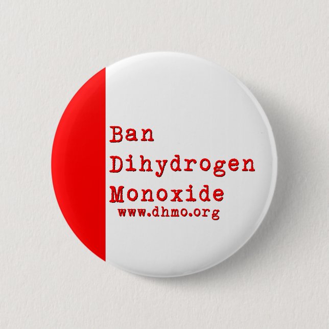 Verbot-Dihydrogen-Monoxyd-Knopf Button (Vorderseite)