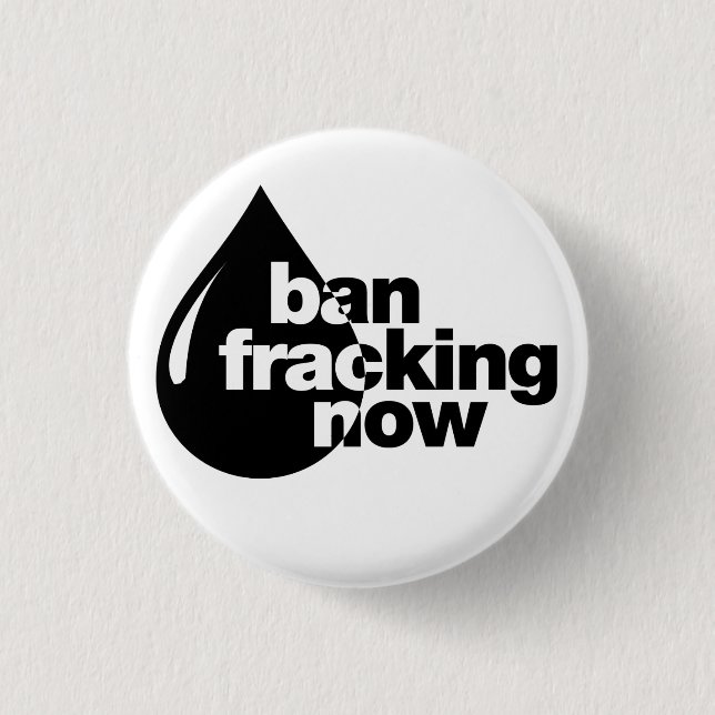 Verbot Fracking jetzt Button (Vorderseite)