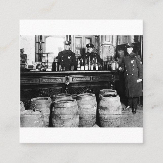 Verbot - Schnellster Polizeibeamter - M Quadratische Visitenkarte (Vorderseite)