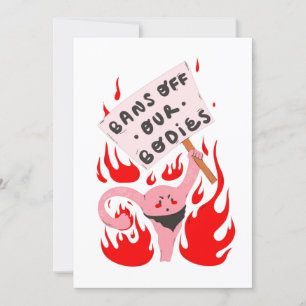 Verbote unserer Körper Frauenrechte wütend Uterus Einladung