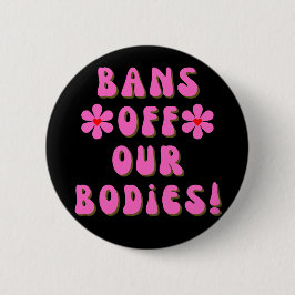 Verbote unserer Organe Retro-rosa Typografie-Taste Button