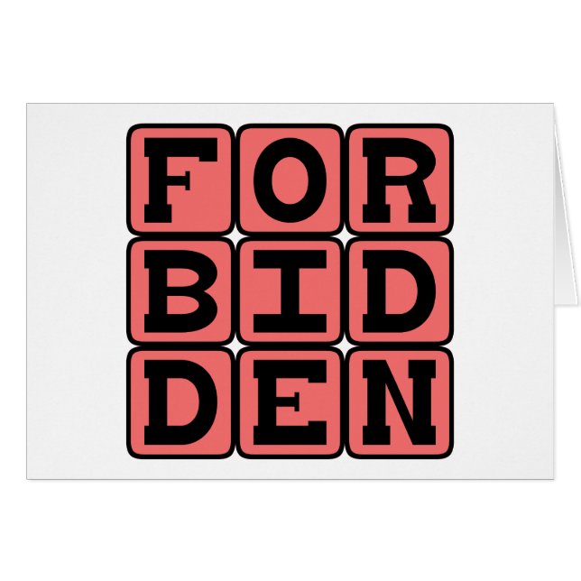 Verboten, nicht erlaubt (Vorderseite (Horizontal))