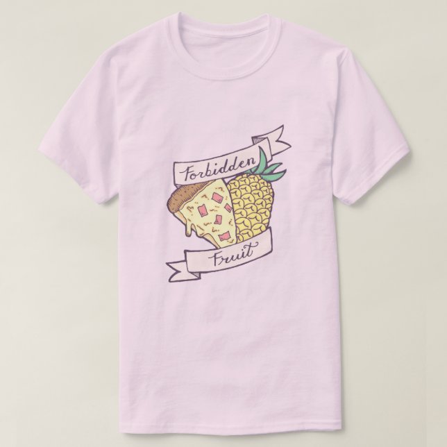 Verbotene Ananas Pizza mit CUSTOM Valentine Zurück T-Shirt