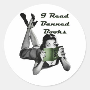 Verbotene Buch-Aufkleber Runder Aufkleber