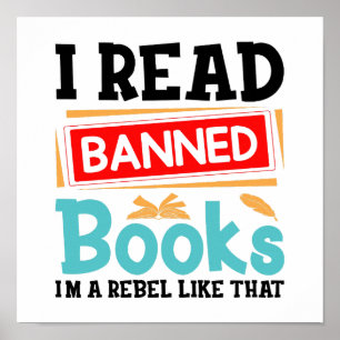 Verbotene Bücher Bewusstseinsbildung Literarischer Poster