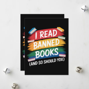 Verbotene Bücher lesen Bibliothekar Woche Feiertagskarte