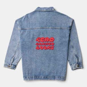 Verbotene Bücher lesen Jeansjacke