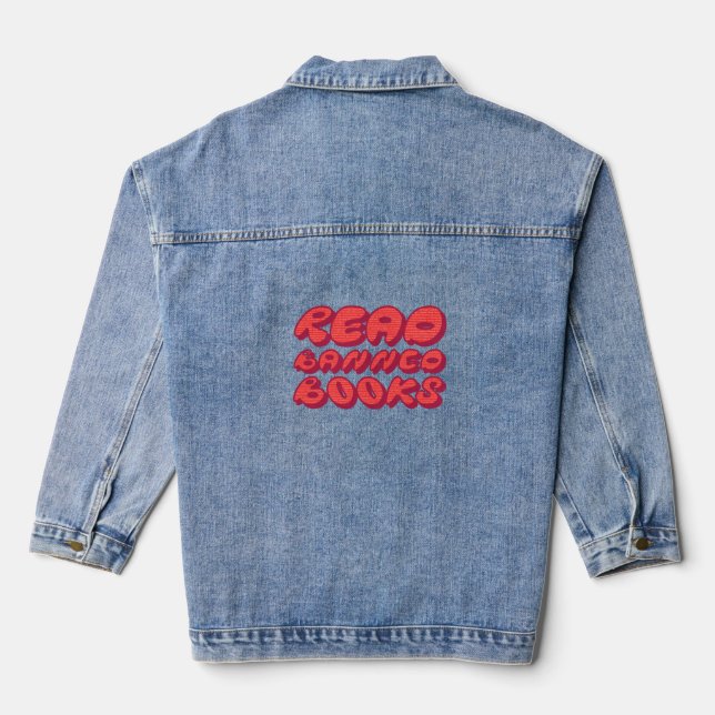 Verbotene Bücher lesen Jeansjacke (Rückseite)