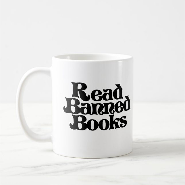 Verbotene Bücher lesen Kaffeetasse (Links)