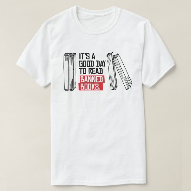 Verbotene Bücher lesen T-Shirt (Design vorne)
