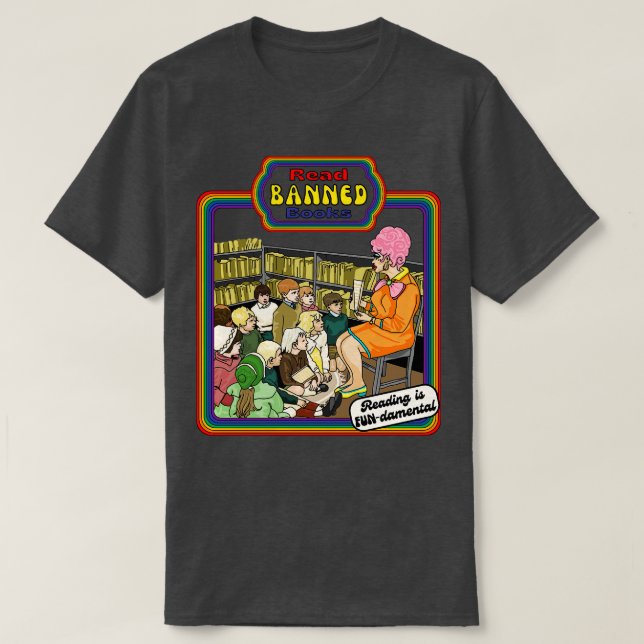 Verbotene Bücher lesen T-Shirt (Design vorne)