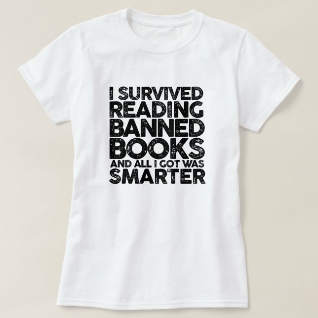 Verbotene Bücher lesen T-Shirt (Design vorne)