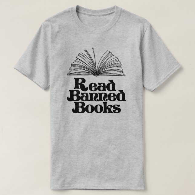 Verbotene Bücher lesen T-Shirt (Design vorne)