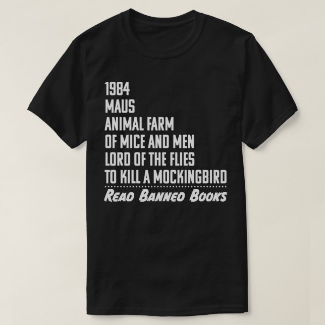 Verbotene Bücher lesen T-Shirt (Design vorne)