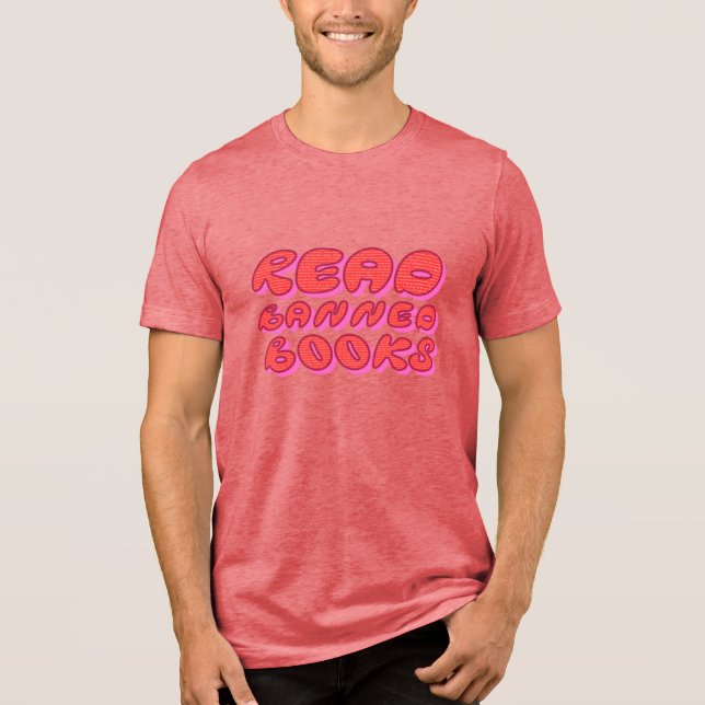 Verbotene Bücher lesen Tri-Blend Shirt (Vorderseite)