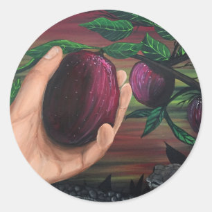 Verbotene Frucht Runder Aufkleber