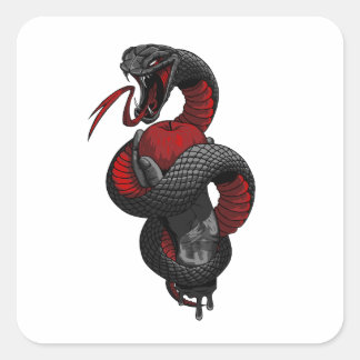 Verbotene Fruchtkleber Quadratischer Aufkleber