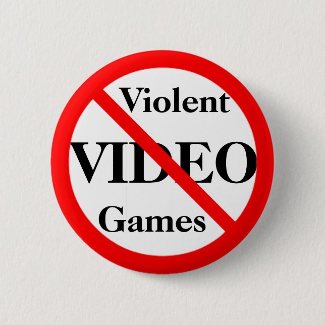 Verbotene gewaltsame Videospiele Button (Vorderseite)