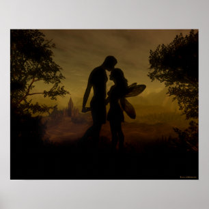 Verbotene Liebe Canvas Print von Julie Fain Poster