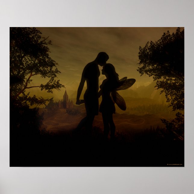 Verbotene Liebe Canvas Print von Julie Fain Poster (Vorne)