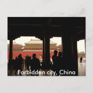 Verbotene Stadt China Postkarte Vintage Kunst Säul