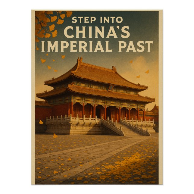 Verbotene Stadt in Peking im Herbst Poster (Vorderseite)