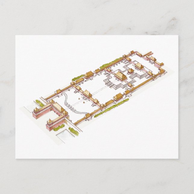 Verbotene Stadt Peking. Detail Postkarte (Vorderseite)