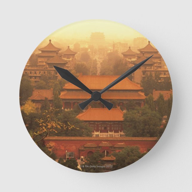 Verbotene Stadt Runde Wanduhr (Vorderseite)