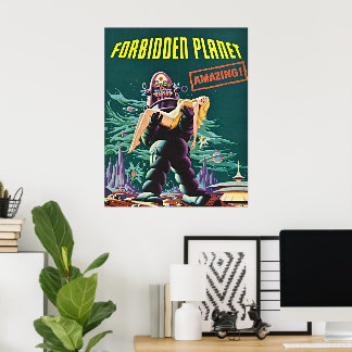 Verbotener Planet Vintage-Sci-Fi-Filmplakat Poster