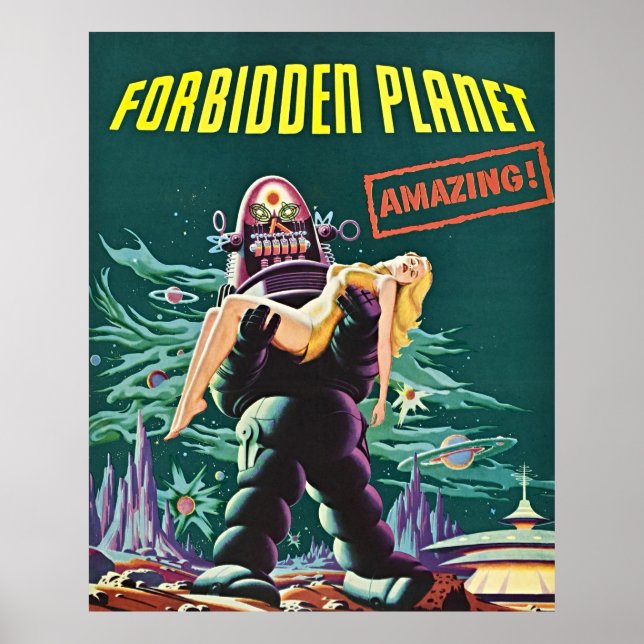 Verbotener Planet - Vintager Film Poster (Vorne)
