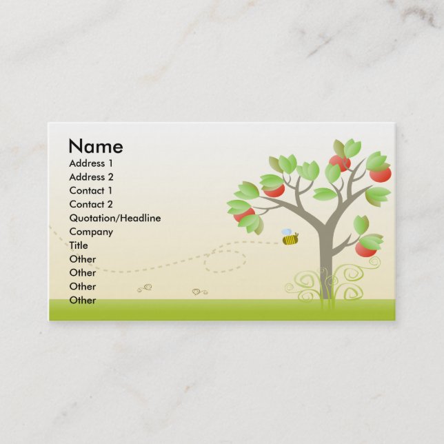 Verbotenes Land Visitenkarte (Vorderseite)